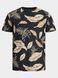 Футболка мужская Jack & Jones черный, орнамент листочки S