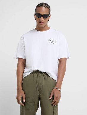 Футболка Jack&Jones белый, принт на спине цветы M