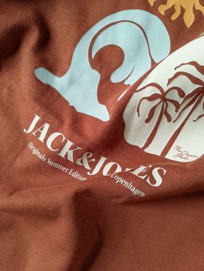 Футболка Jack&Jones теракотовий, з принтом M