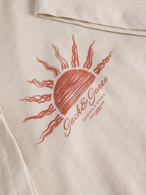 Футболка Jack&Jones бежевый, принт солнце M