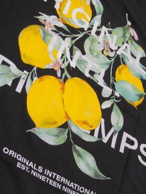 Футболка мужская Jack & Jones черный, принт на спине лимоны