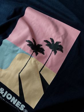 Футболка Jack&Jones темно-синій, принт пальми M