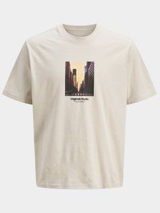 Футболка Jack&Jones бежевий, принт місто S