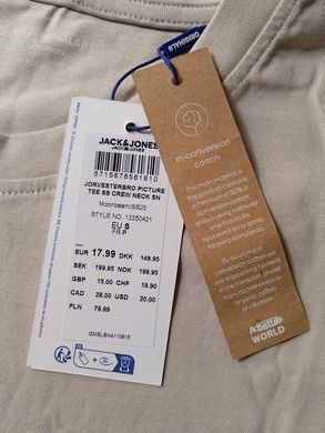 Футболка Jack&Jones бежевый, принт город S