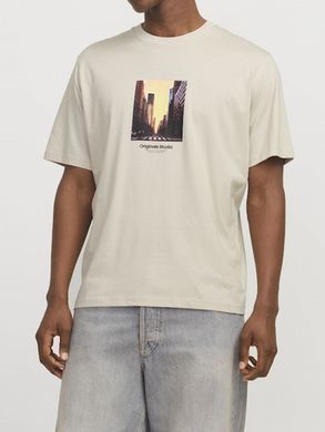 Футболка Jack&Jones бежевый, принт город S