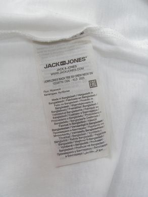 Футболка чоловіча Jack & Jones білий, принт на спині персики