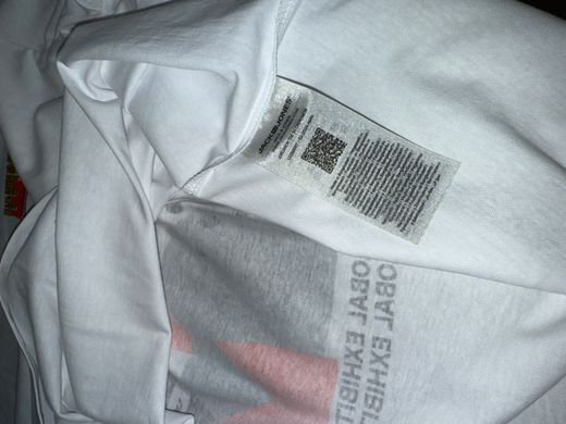Мужская футболка Jack & Jones белая, абстрактный принт на спине XL