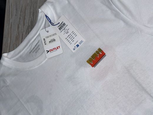 Мужская футболка Jack & Jones белая, абстрактный принт на спине XL