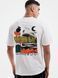 Мужская футболка Jack & Jones белая, абстрактный принт на спине XL