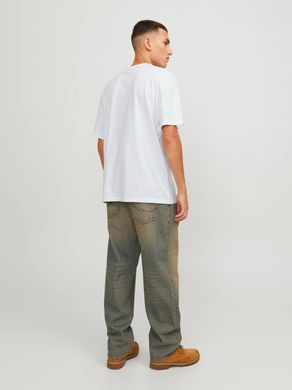 Футболка чоловіча Jack & Jones біла принт з черепом S