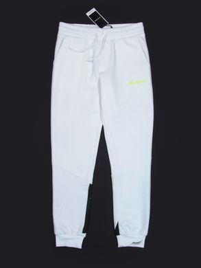 Спортивные штаны Jack & Jones белые, теплые с начесом на флисе