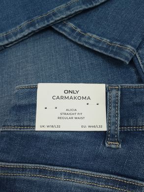 Джинсы женские ONLY Carmakoma, Alicia Straight Fit светло-синий 46/32