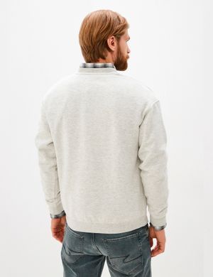 Мужской свитшот Jack & Jones на флисе (с начесом) светло-серый S