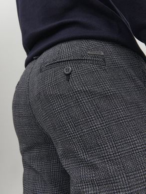 Штаны чинос мужские Jack&Jones темно-серый в клетку 28/32